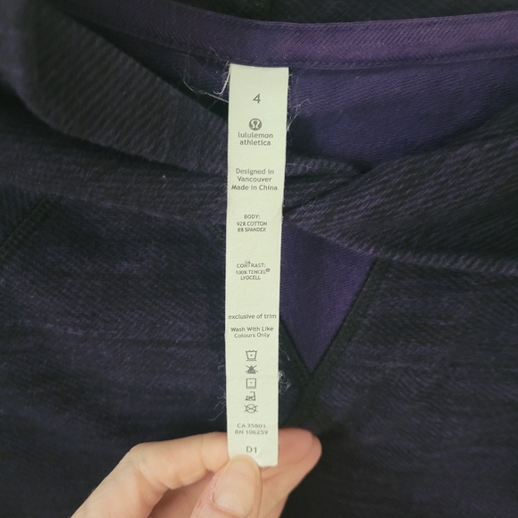 Lululemon Pull Me Over Hoodie Purple Size 4 French Terry Hooded Sweater - Picture 3 of 8